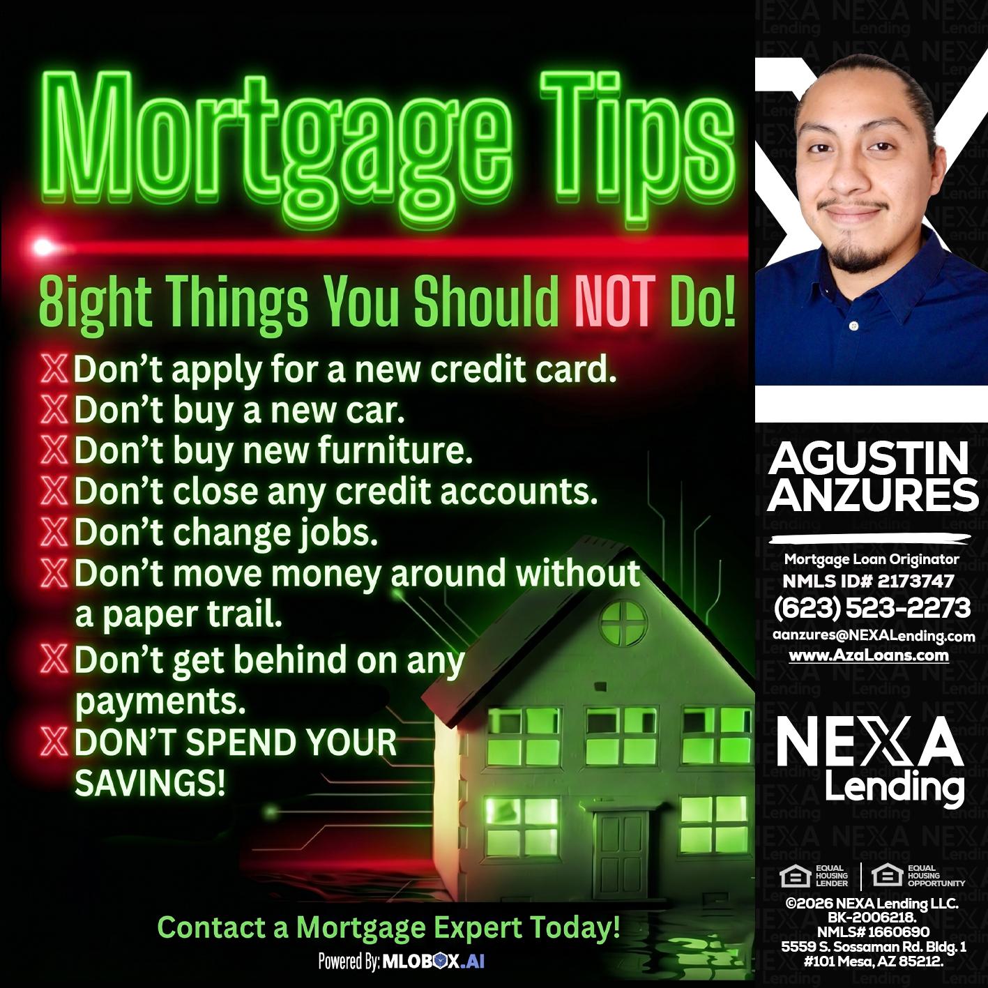 Mortgage Tips at your Door - Agustin Anzures -Mortgage Loan Originator