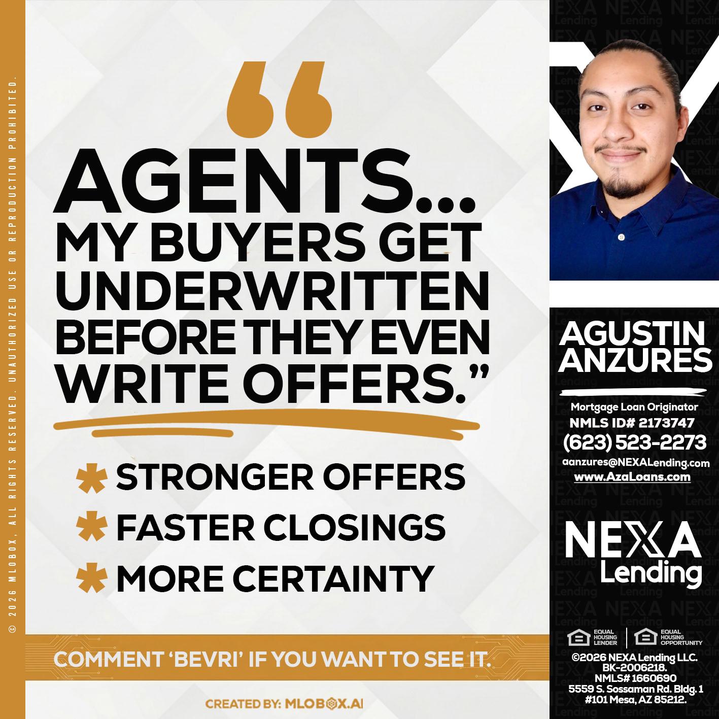 agents - Agustin Anzures -Mortgage Loan Originator