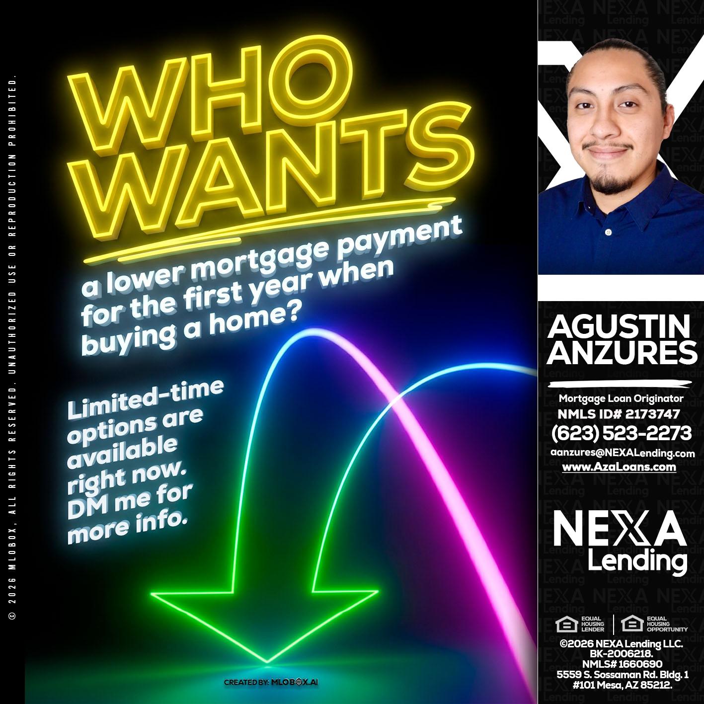 WHO WANTS - Agustin Anzures -Mortgage Loan Originator