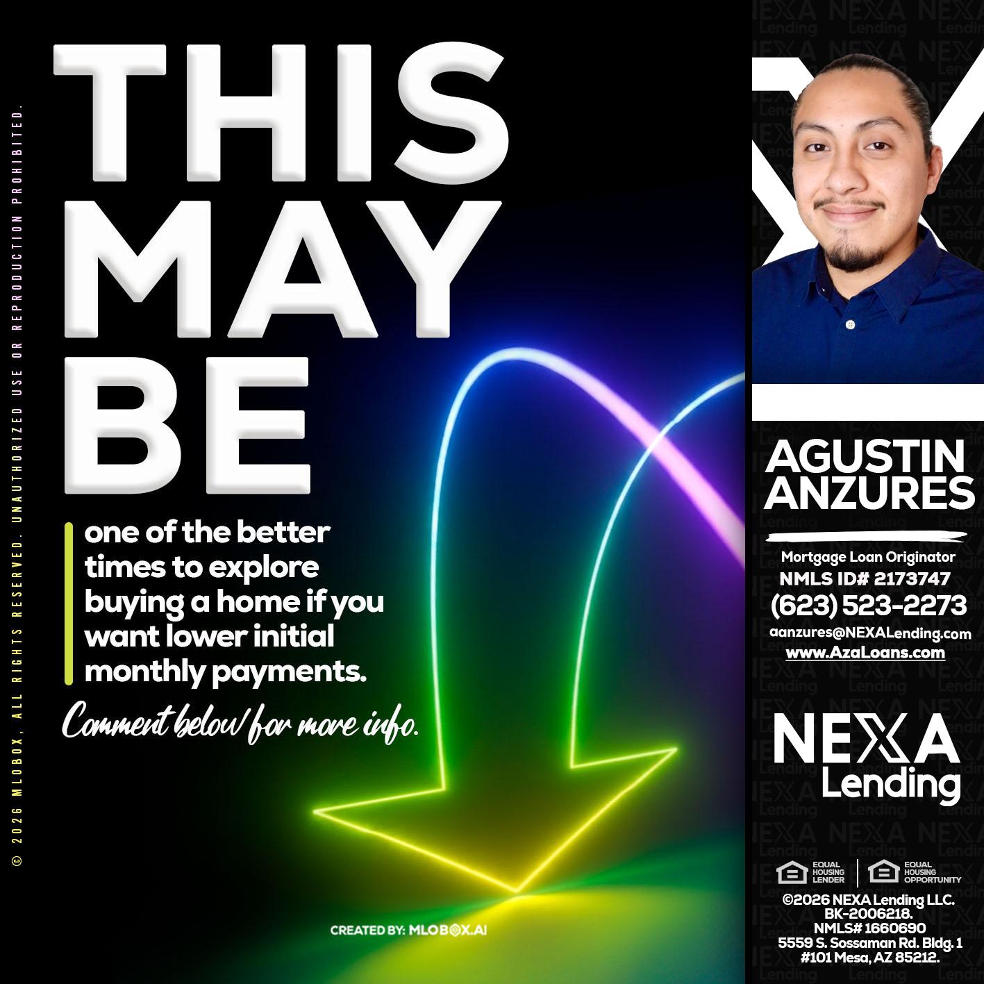 THIS MAY BE - Agustin Anzures -Mortgage Loan Originator