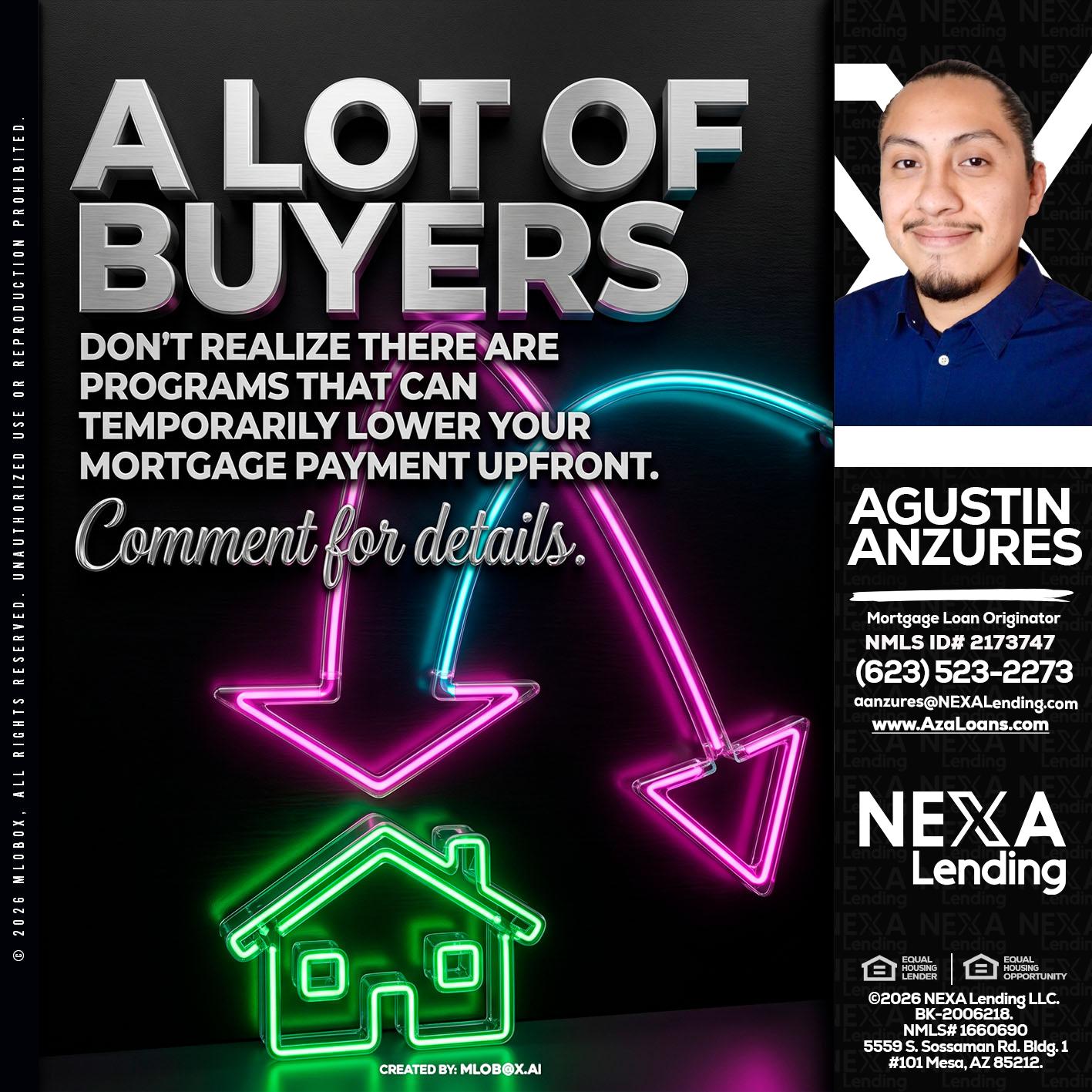 A LOT OF BUYERS - Agustin Anzures -Mortgage Loan Originator