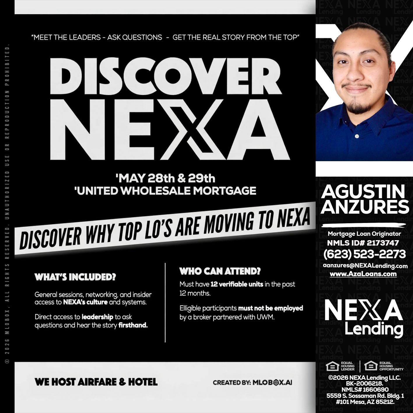 DISCOVER NEXA - Agustin Anzures -Mortgage Loan Originator