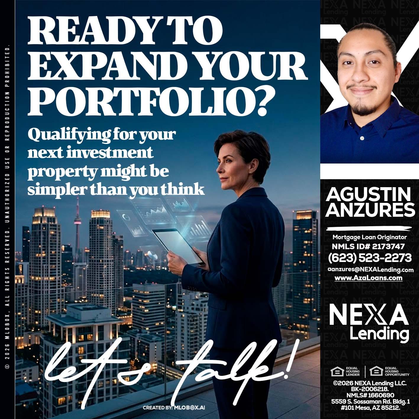 READY TO EXPAND - Agustin Anzures -Mortgage Loan Originator