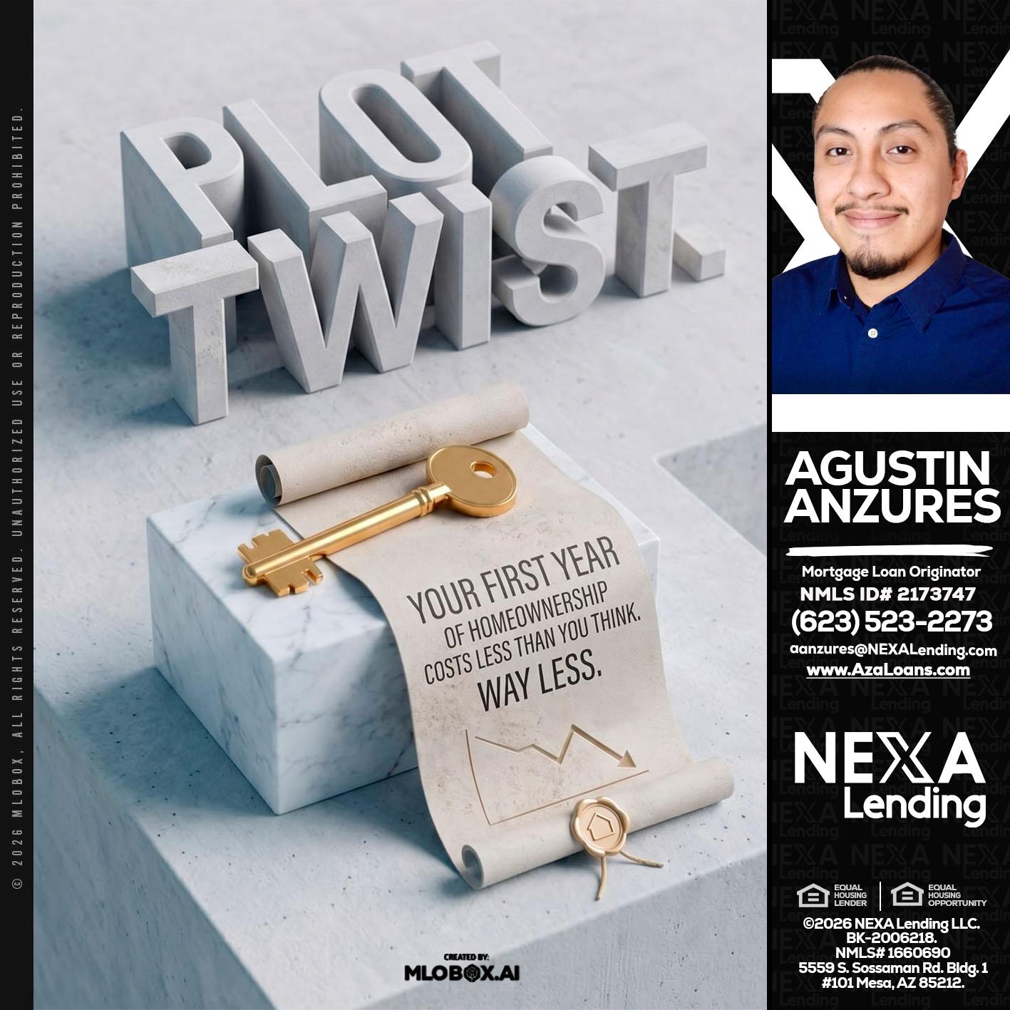 PLOT TWIST - Agustin Anzures -Mortgage Loan Originator