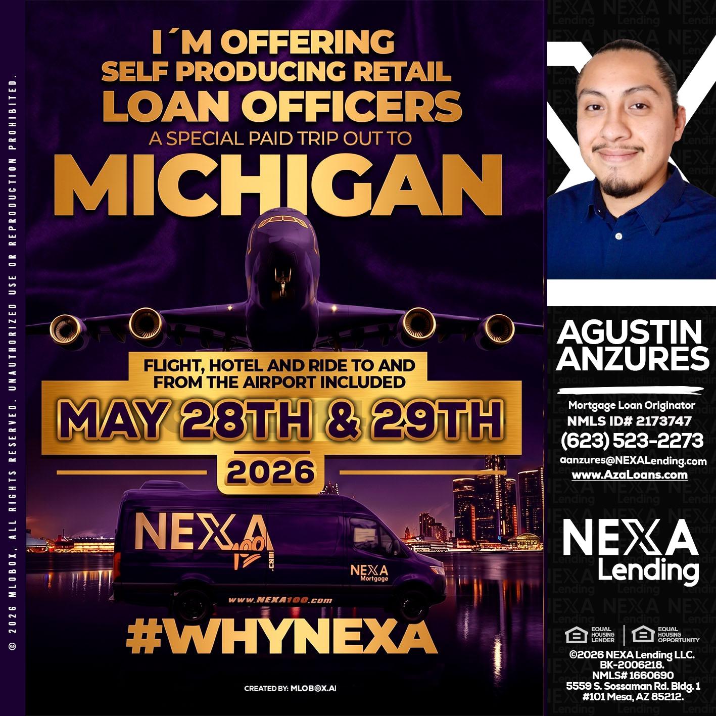 MICHIGAN - Agustin Anzures -Mortgage Loan Originator