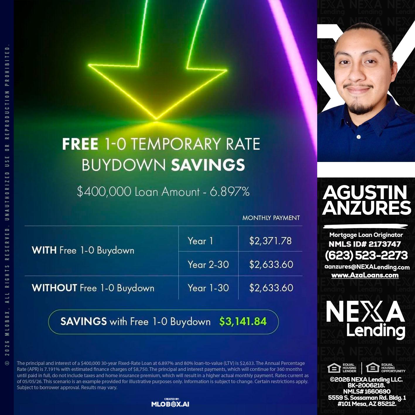 BUYDOWN - Agustin Anzures -Mortgage Loan Originator
