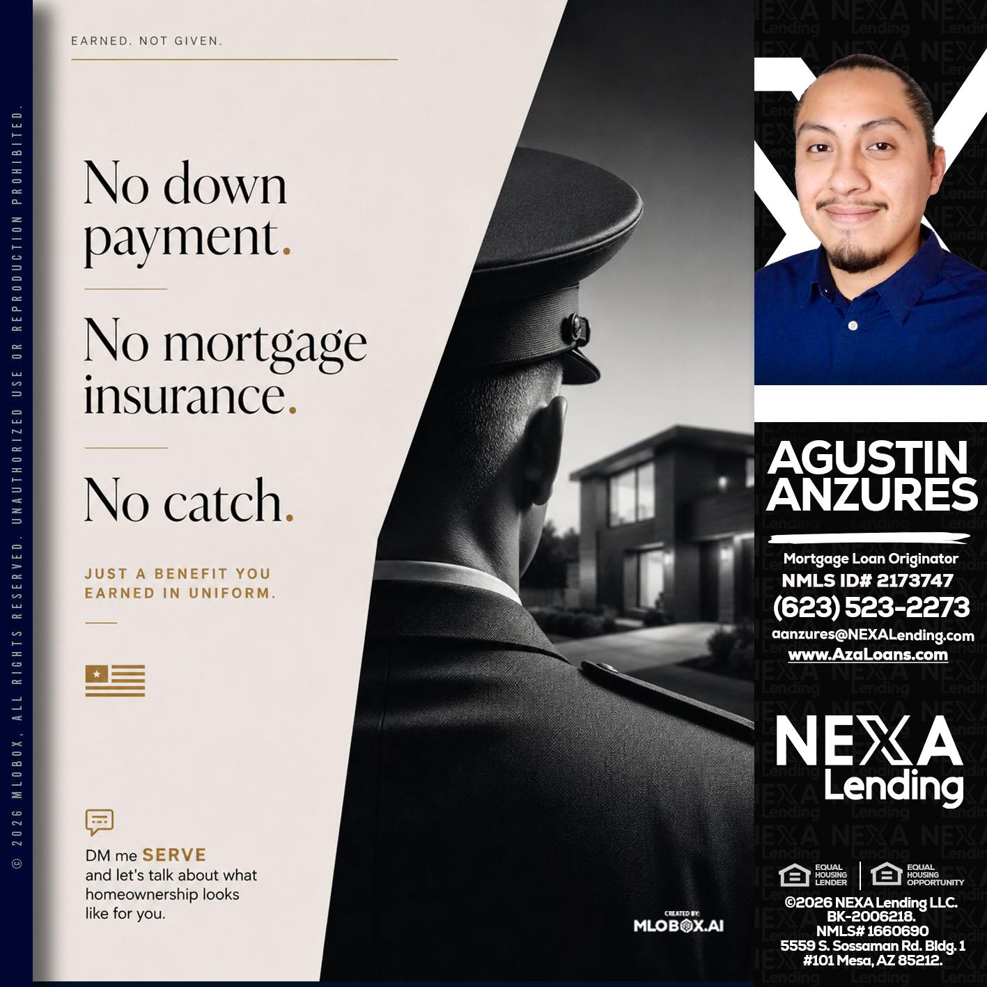 NO DOWN PAYMENT - Agustin Anzures -Mortgage Loan Originator