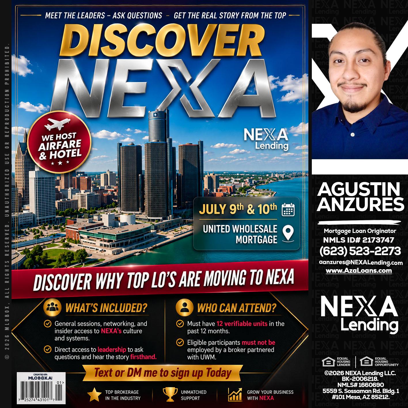 DISCOVER NEXA - Agustin Anzures -Mortgage Loan Originator